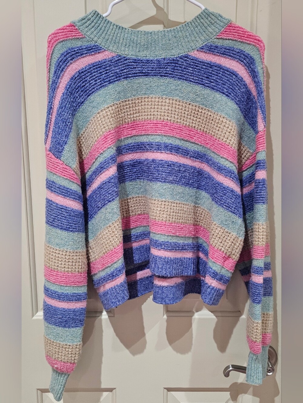 Jessica Simpson Striped Multicolor Sweater Women's Size XL Fits Like A Large